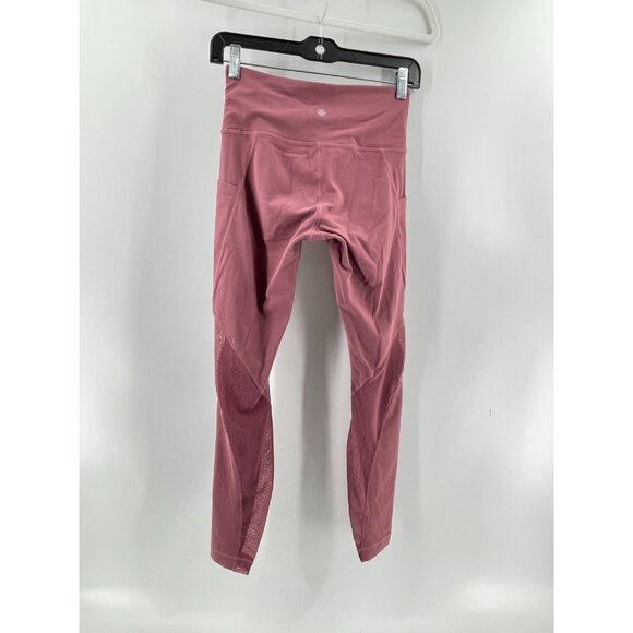 Athleta Women's Pink Pull On Cropped Stretch Activewear Leggings Size XS - Picture 5 of 16